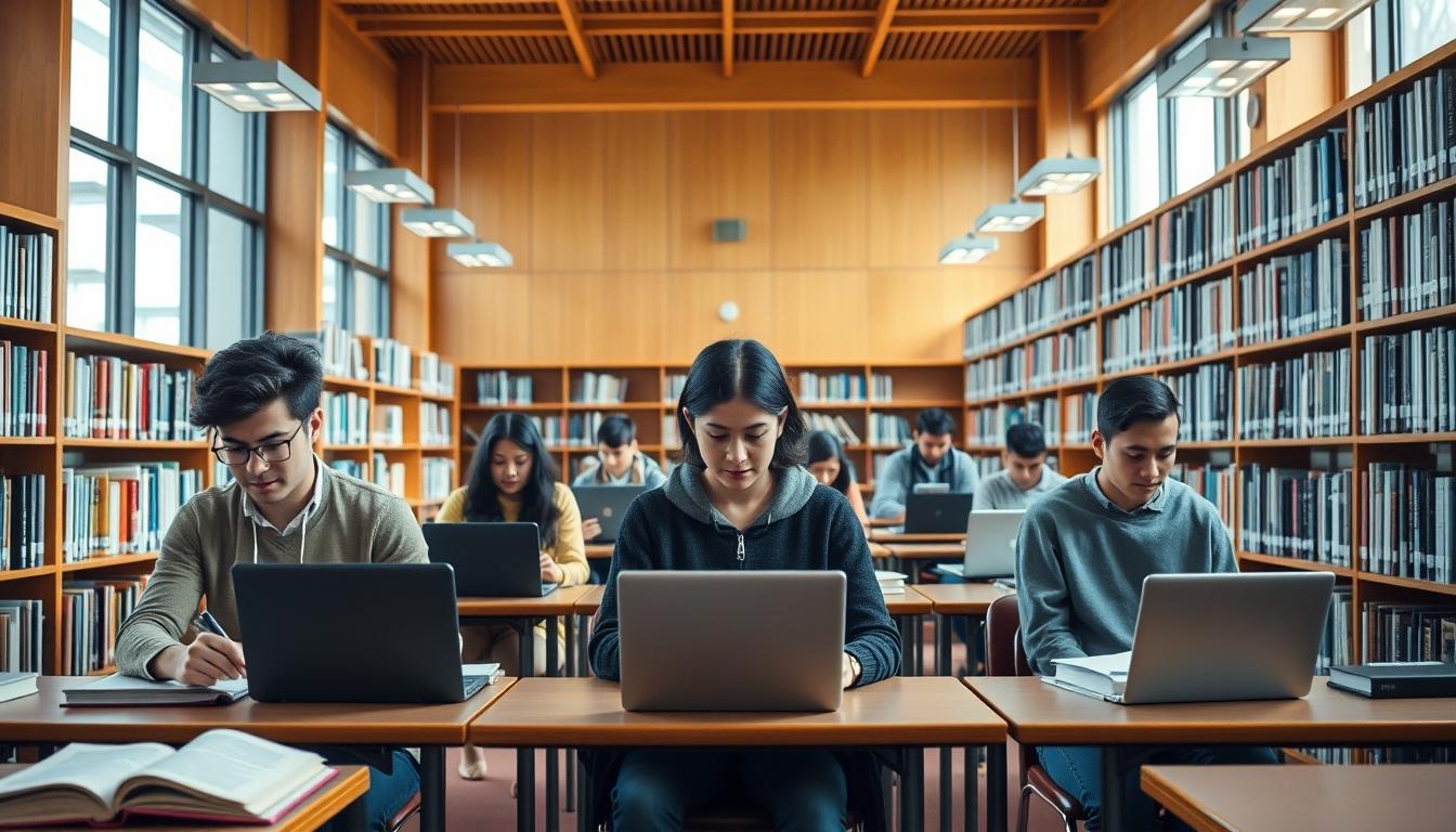 Modern university campus for students